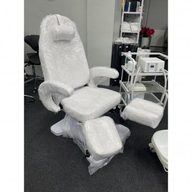 Professional hydraulic podiatric chair for pedicure procedures MOD 112, white color 8