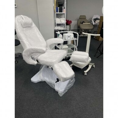 Profesionali hidraulinė podologinė kėdė pedikiūro procedūroms MOD 112, baltos spalvos 9