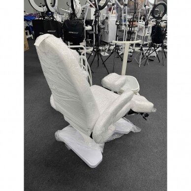 Professional hydraulic podiatric chair for pedicure procedures MOD 112, white color 12