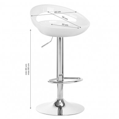 Professional chair for make-up specialists QS-B01, white color 5 Professional chair for make-up specialists QS-B01, white color 5