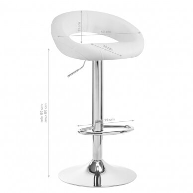 Professional chair for make-up specialists QS-B10, white color 5