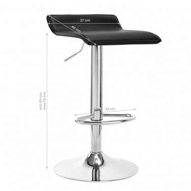 Профессиональное кресло для визажиста QS-B08, черного цвета 5