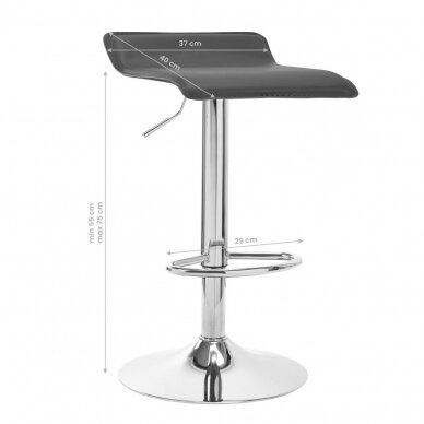 Professional chair for make-up specialists QS-B081, grey color 4