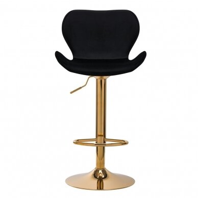 Профессиональное кресло для визажиста QS-B15, чёрного цвета велюр 2