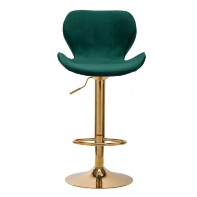 Profesionali kėdė makiažo specialistams QS-B15, žalias veliūras 2 Profesionali kėdė makiažo specialistams QS-B15, žalias veliūras 2