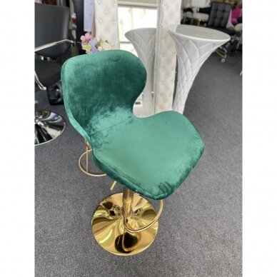 Профессиональное кресло для визажиста QS-B15, зеленый велюр 8
