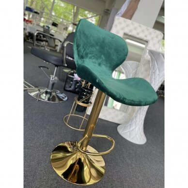Professional chair for make-up specialists QS-B15, green velour 12