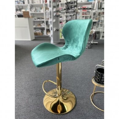 Professional chair for make-up specialists QS-B15, green velour 7