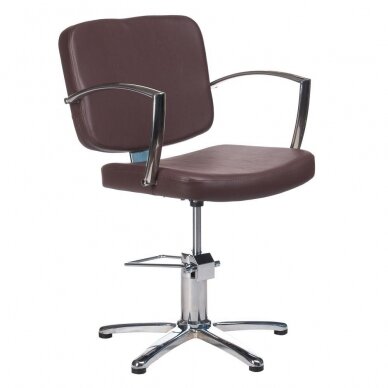 Professional hairdressing chair DARIO BH-8163, brown color