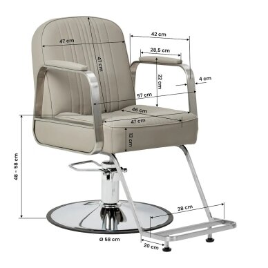 Professional barber chair GABBIANO ACRI, beige 9 Professional barber chair GABBIANO ACRI, beige 9
