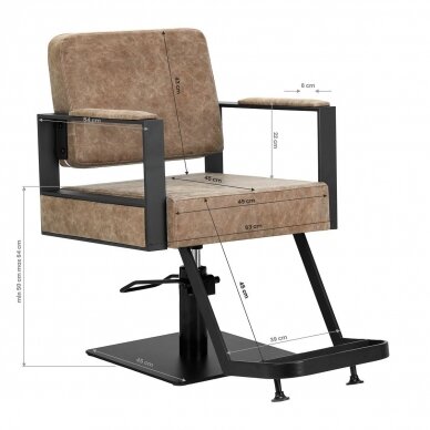 Профессиональное парикмахерское кресло GABBIANO MODENA OLD, цвет коричневый 8