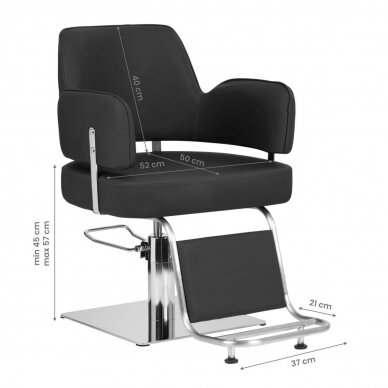 Professional hairdressing chair GABBIANO LINZ, black color 5