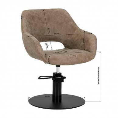 Профессиональное парикмахерское кресло GABBIANO SEVILLA OLD, коричневый цвет 7