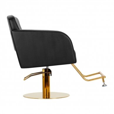 Professional hairdressing chair GABBIANO TURIN, black with gold details 3