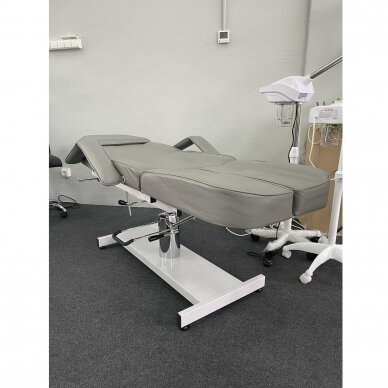 Profesionali kosmetologinė hidraulinė lova/gultas A 210C PEDI, pilka su reguliuojamu sėdynės kampu 9