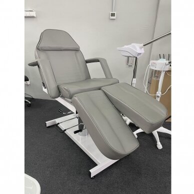 Profesionali kosmetologinė hidraulinė lova/gultas A 210C PEDI, pilka su reguliuojamu sėdynės kampu 6
