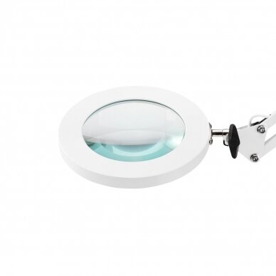 Profesionali kosmetologinė LED lempa - lupa GLOW 308, tvirtinama prie paviršių, baltos spalvos 2