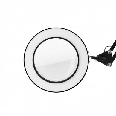 Profesionali kosmetologinė LED lempa - lupa GLOW 308, tvirtinama prie paviršių, juodos spalvos 2