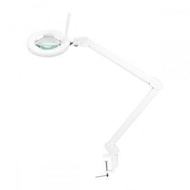 Profesionali kosmetologinė lempa-lupa tvirtinama prie stalo su šviesios reguliavimu  LED GLOW 8021 1