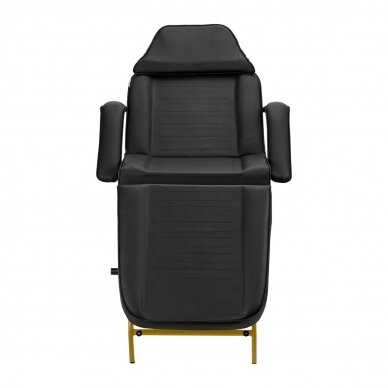 Profesionali kosmetologinė lova-kėdė grožio procedūroms 557G, juodai auksinės spalvos 2