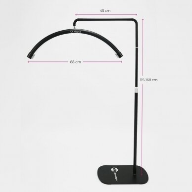 Professional make-up and eyelash lamp for beauticians and beauty salons POL MOON II, black color 8 Professional make-up and eyelash lamp for beauticians and beauty salons POL MOON II, black color 8