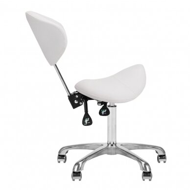 GIOVANNI CLASSIC 1004 profesionali meistro kėdė-balnas kosmetologams, baltos spalvos 5 GIOVANNI CLASSIC 1004 profesionali meistro kėdė-balnas kosmetologams, baltos spalvos 5