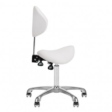 GIOVANNI CLASSIC 1004 profesionali meistro kėdė-balnas kosmetologams, baltos spalvos 8 GIOVANNI CLASSIC 1004 profesionali meistro kėdė-balnas kosmetologams, baltos spalvos 8