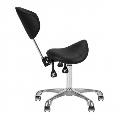 GIOVANNI CLASSIC 1004 profesionali meistro kėdė-balnas kosmetologams, juodos spalvos 5