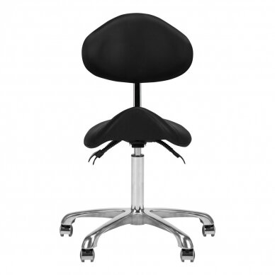 GIOVANNI CLASSIC 1004 profesionali meistro kėdė-balnas kosmetologams, juodos spalvos 6