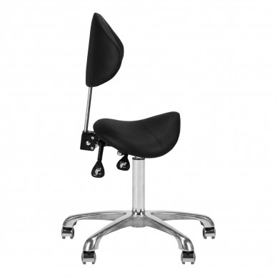 GIOVANNI CLASSIC 1004 profesionali meistro kėdė-balnas kosmetologams, juodos spalvos 8