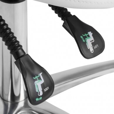 GIOVANNI CLASSIC 1004 profesionali meistro kėdė-balnas kosmetologams, baltos spalvos 3 GIOVANNI CLASSIC 1004 profesionali meistro kėdė-balnas kosmetologams, baltos spalvos 3