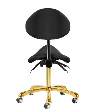 Профессиональное мастерское кресло-седло для косметологов с регулируемой спинкой GIOVANNI 1004, цвет черный 3