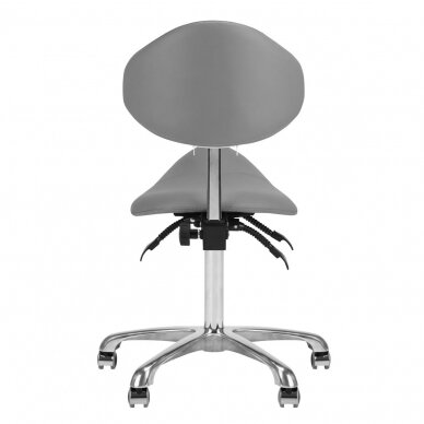 GIOVANNI CLASSIC 1004 professional master's chair-saddle for beauticians, grey color 6 GIOVANNI CLASSIC 1004 professional master's chair-saddle for beauticians, grey color 6