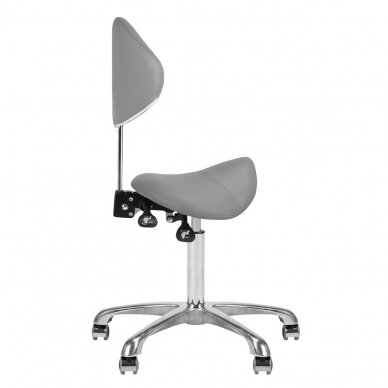 GIOVANNI CLASSIC 1004 professional master's chair-saddle for beauticians, grey color 7 GIOVANNI CLASSIC 1004 professional master's chair-saddle for beauticians, grey color 7