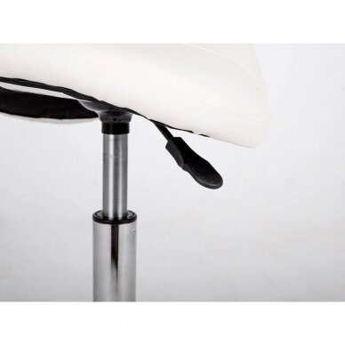 Professional master's chair - saddle for beauticians LOFI COMFYBASE K515, white color 2