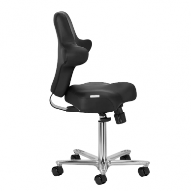 Professional master chair for beauticians AZZURRO SPECIAL 152, with adjustable seat angle and backrest, black color 3