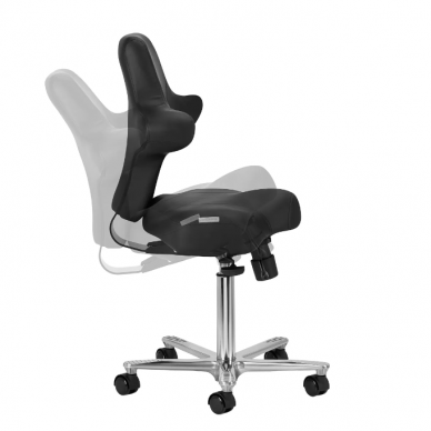 Professional master chair for beauticians AZZURRO SPECIAL 152, with adjustable seat angle and backrest, black color 5