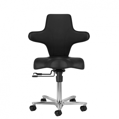 Professional master chair for beauticians AZZURRO SPECIAL 152, with adjustable seat angle and backrest, black color 1