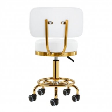 Profesionali meistro kėdė kosmetologams GOLD AM-830, baltos spalvos 3