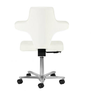 Profesionali meistro kėdė kosmetologams AZZURRO SPECIAL 152, su reguliuojamu sėdynės kampu bei atlošu, baltos spalvos 2