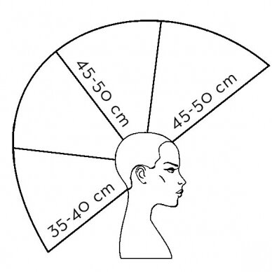 Profesionali natūralių europietiškų plaukų galva mokymams ELENA OMC, 50 cm. 3