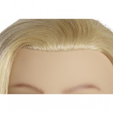 Profesionali natūralių europietiškų plaukų galva mokymams LOUISA OMC, 60 cm. 2