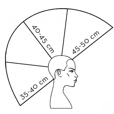Profesionali natūralių plaukų galva kirpėjų bei stilistų mokymams LISA, 50 cm 3