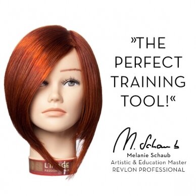 Профессиональная насадка из натуральных волос для обучения парикмахеров и стилистов STEFFI, 25 см. 4