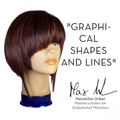 Профессиональная насадка из натуральных волос для обучения парикмахеров и стилистов ADINA, 35 см. 4