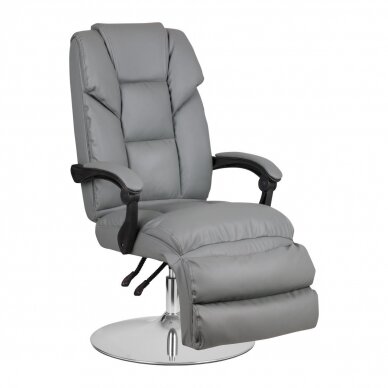 Profesionali pedikiūro kėdė EVA, tamsiai pilkos spalvos