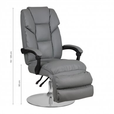 Profesionali pedikiūro kėdė EVA, tamsiai pilkos spalvos 9