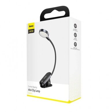 Desk MINI CLIP LED lamp for additional workplace lighting, dark grey 3 Desk MINI CLIP LED lamp for additional workplace lighting, dark grey 3