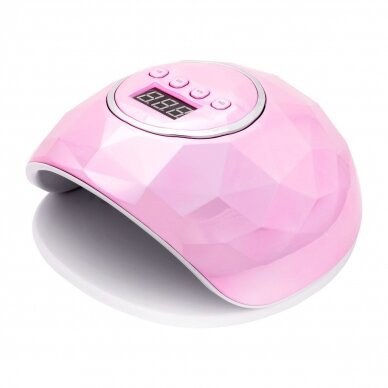 Profesionali UV/LED manikiūro ir pedikiūro lempa SHINY 86W, rožinės spalvos 1