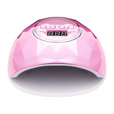 Profesionali UV/LED manikiūro ir pedikiūro lempa SHINY 86W, rožinės spalvos 2